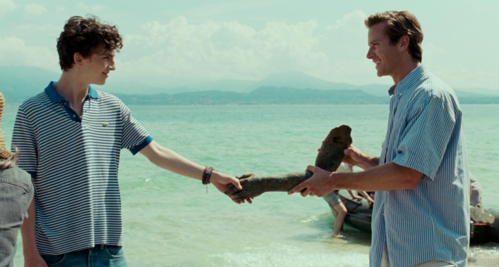 Armie Hammer and Timoth&eacute;e Chalamet in Call Me by Your Name