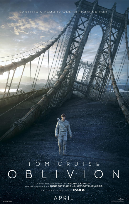 Tom Cruise on the cover of Oblivion poster